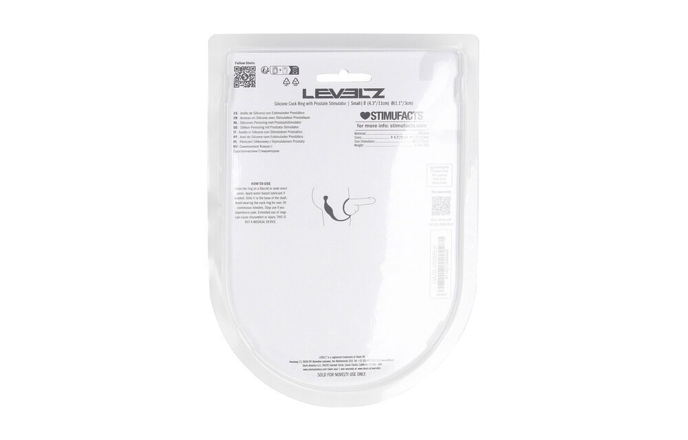 Siliconen Cockring met Prostaatstimulator Zwart | Levelz S