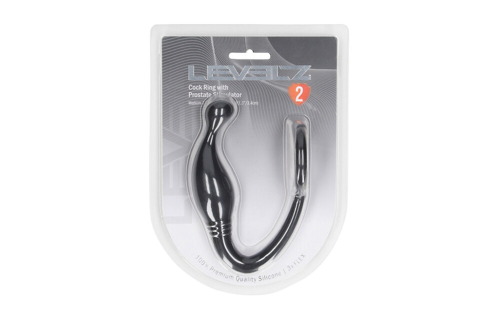 Siliconen Cockring met Prostaatstimulator - Intens Genot M