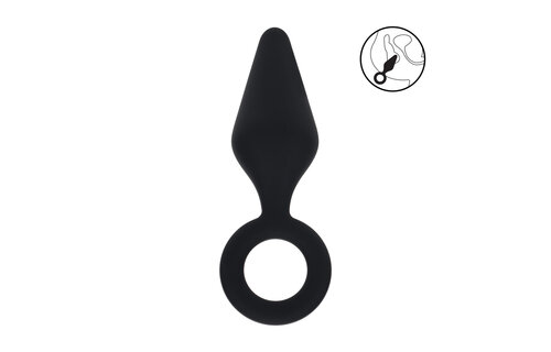 Silicone Anal Plug with Loop 14.3 cm - Comfortable & Stylish
