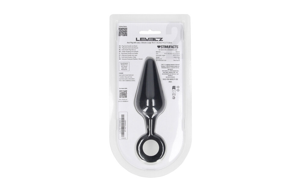 Silicone Anal Plug with Loop 14.3 cm - Comfortable & Stylish