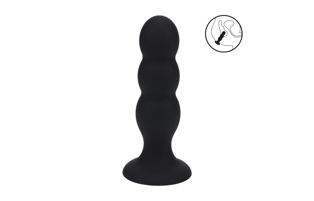 Tri Rattle Anal Plug L 13.5 cm - Black Silicone Levelz