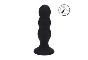 Tri Rattle Analplug L 13,5 cm – Schwarzes Silikon Levelz