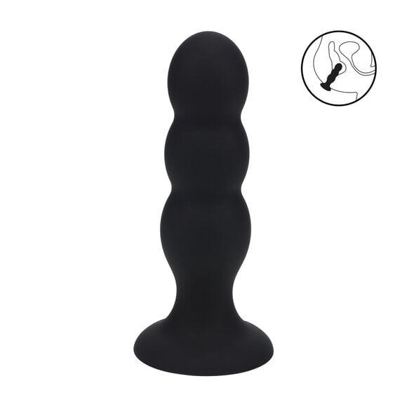 Tri Rattle Anal Plug L 13.5 cm - Black Silicone Levelz