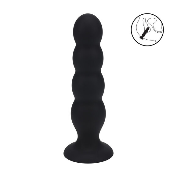 Quad Rattle Silicone Anal Plug XL 16.5 cm - Black