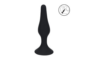 Slim Silicone Anal Plug M 11.5 cm Black | Comfort & Safety