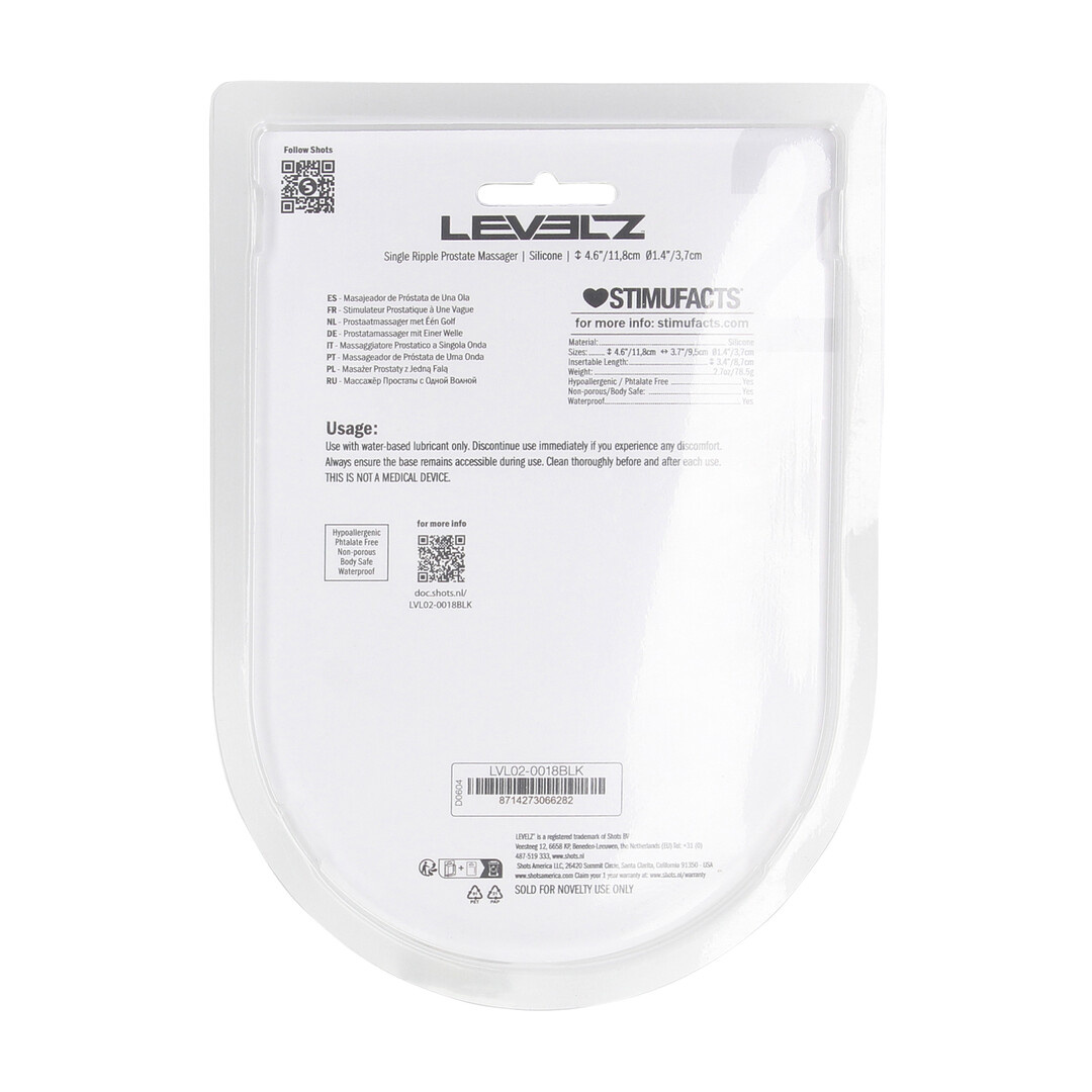 Enkele Golf Siliconen Prostaat Massager Zwart - Levelz Plezier
