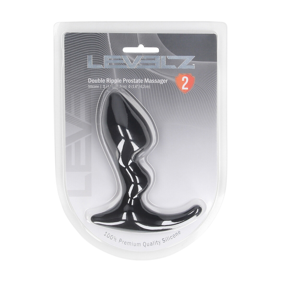 Double Ripple Silicone Prostate Massager | Intense Pleasure Black