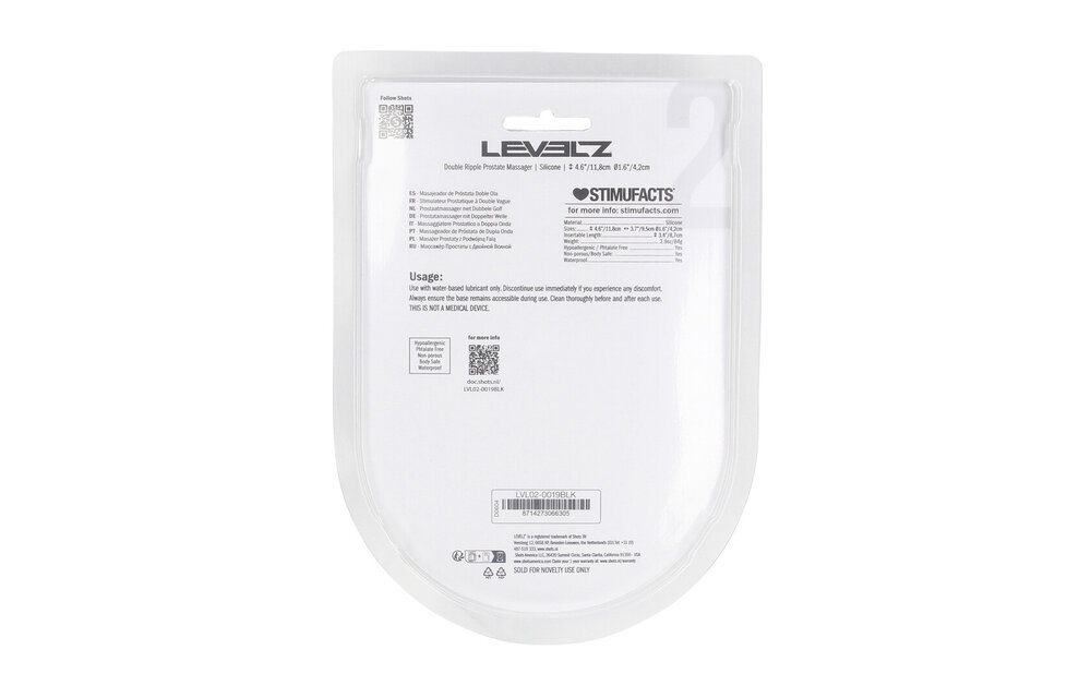 Double Ripple Silicone Prostate Massager | Intense Pleasure Black