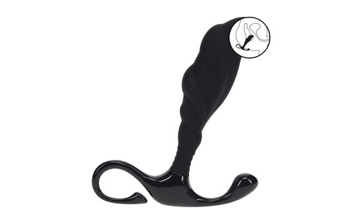 Geripptes Prostata-Massagegerät mit hartem Ring M
