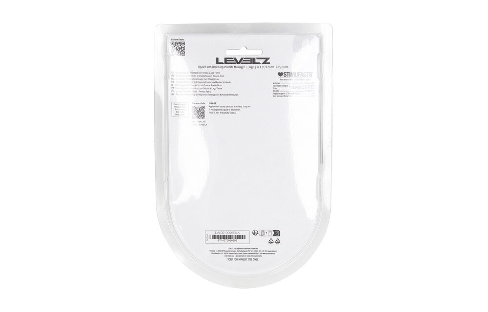 Geripptes Prostata-Massagegerät mit hartem Ring L