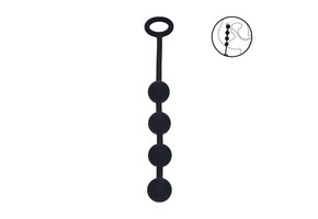 Runde Silikon-Analkugeln S 20 mm – 23 cm – Schwarz | Levelz