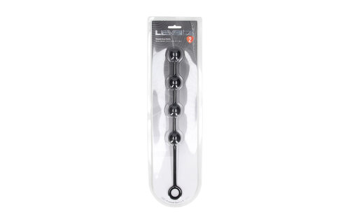 Round Silicone Anal Beads M 32 cm - Black | Levelz