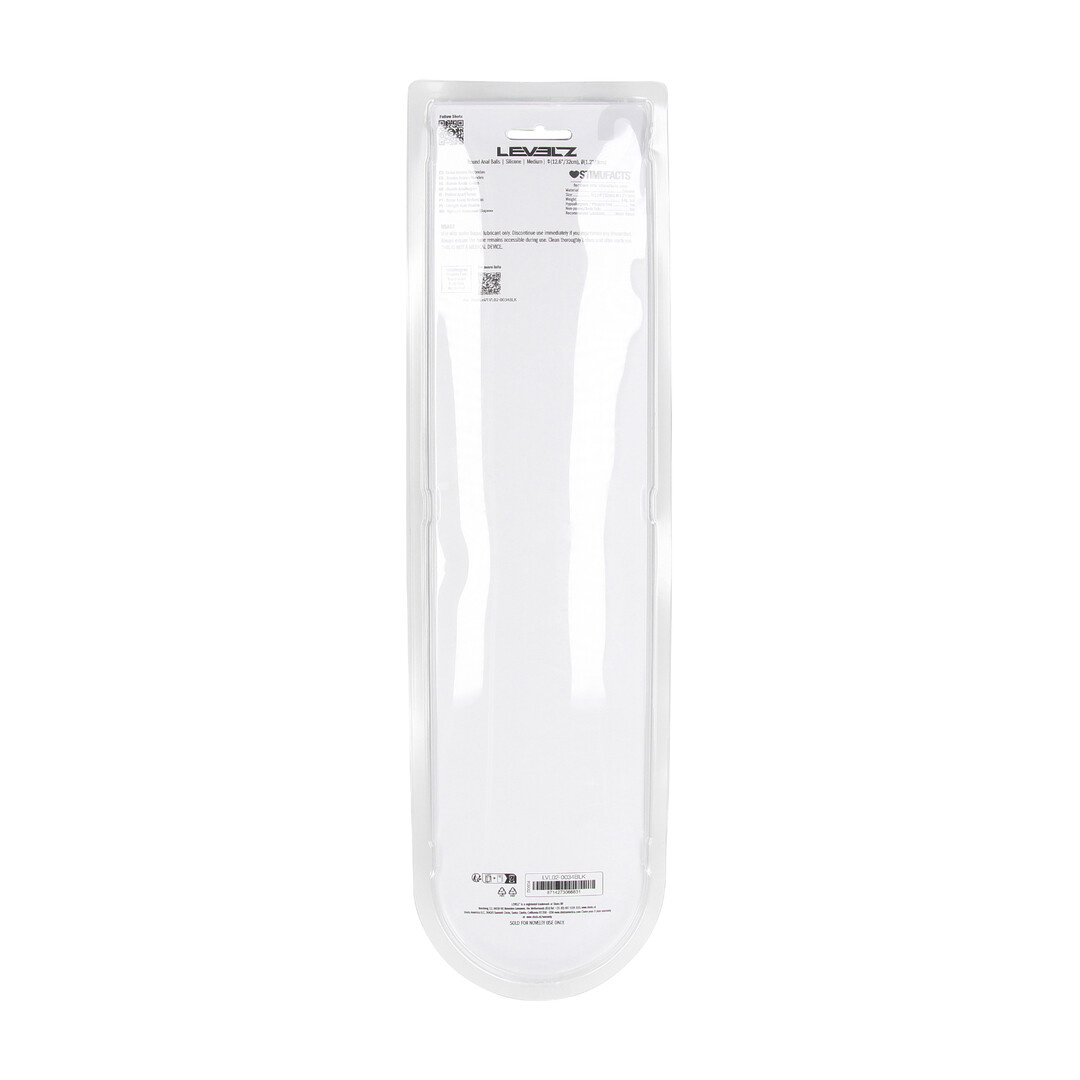 Runde Silikon-Analkugeln M 32 cm – Schwarz | Levelz
