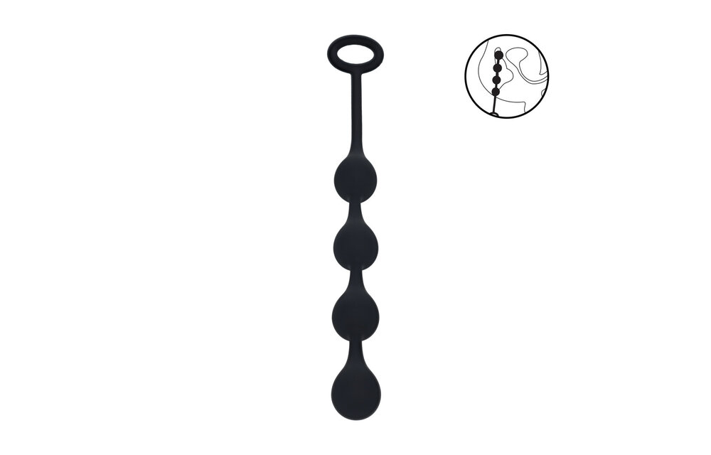 Waterdrop Silikon-Analkugeln S 20 mm Schwarz – 24,6 cm