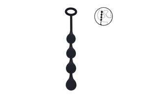 Waterdrop Silicone Anal Beads S 20 mm Black - 24.6 cm
