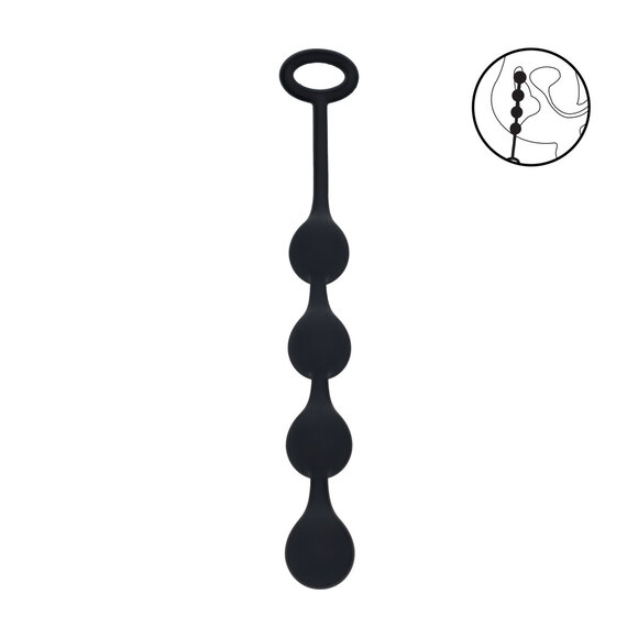 Waterdrop Silikon-Analkugeln S 20 mm Schwarz – 24,6 cm