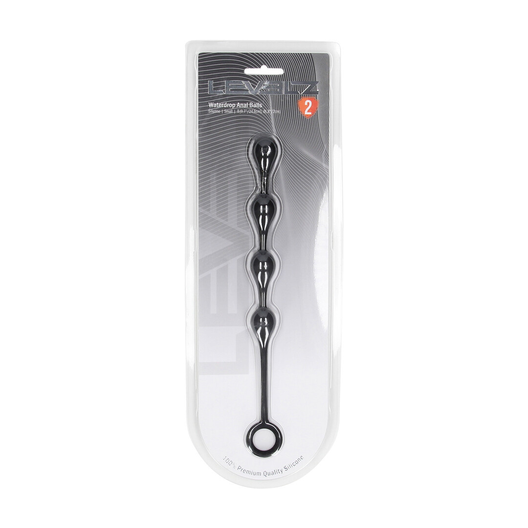 Waterdrop Silikon-Analkugeln S 20 mm Schwarz – 24,6 cm
