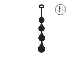 Waterdrop Silicone Anal Beads M 33.5 cm - Black | Levelz