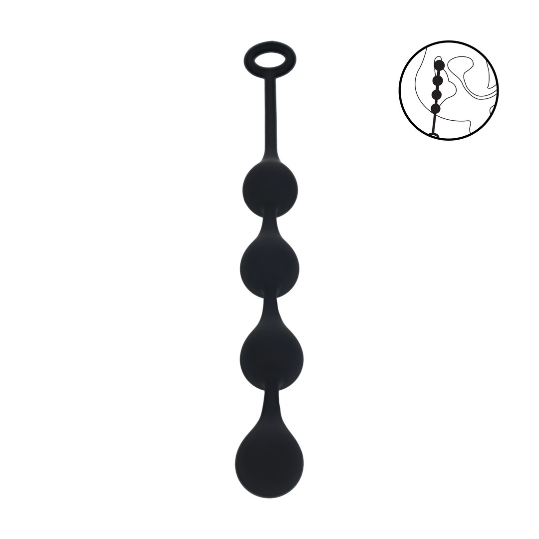 Waterdrop Silikon-Analkugeln M 33,5 cm – Schwarz | Levelz