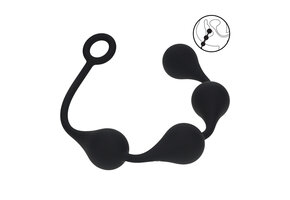Waterdrop Silicone Anal Beads L 42.6 cm - Black | Levelz