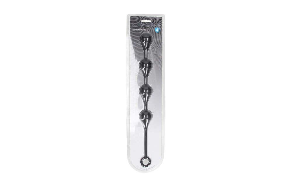 Waterdrop Silicone Anal Beads L 42.6 cm - Black | Levelz