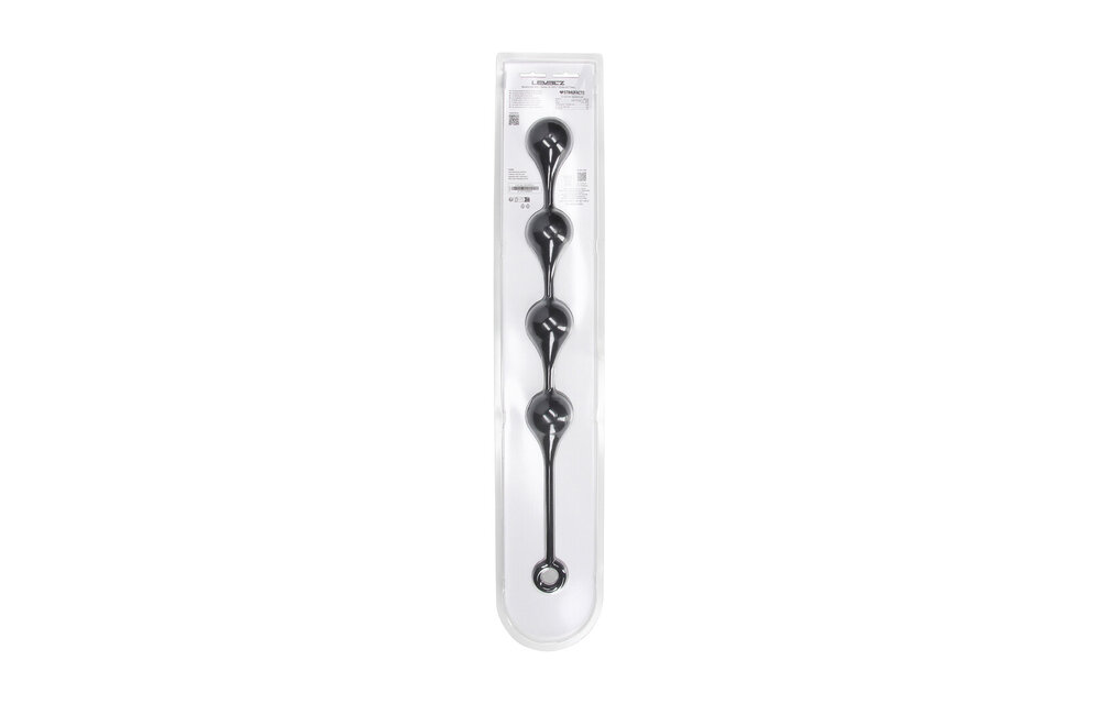 Silicone Waterdrop Anal Beads XL 52.6 cm – Black