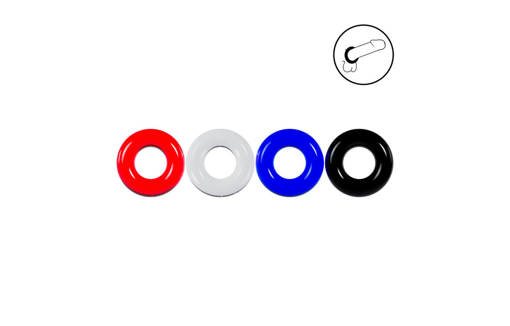 Cockring Set van 4 - Multicolor, Comfort & Betere Prestaties