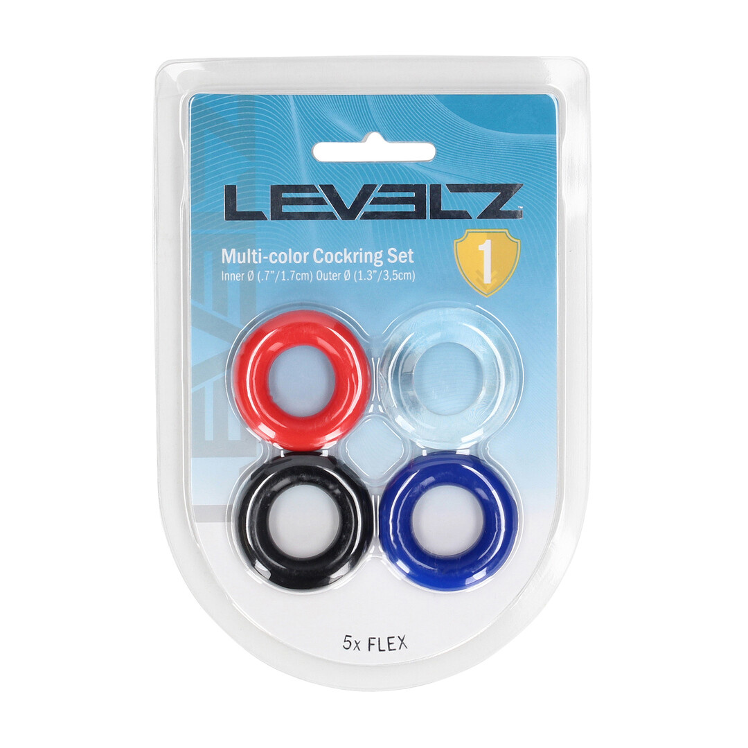 Cockring Set of 4 Multicolor