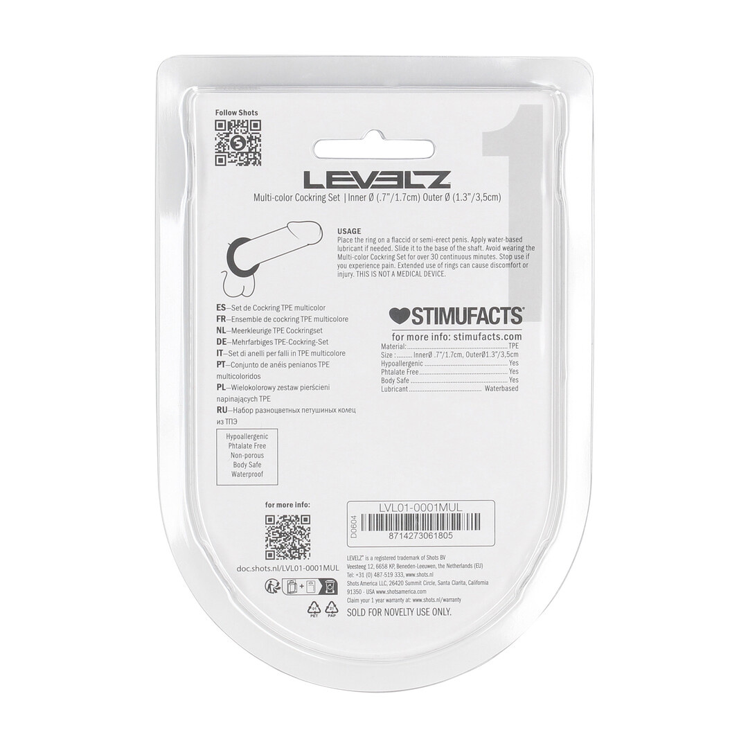 Cockring Set van 4 - Multicolor, Comfort & Betere Prestaties