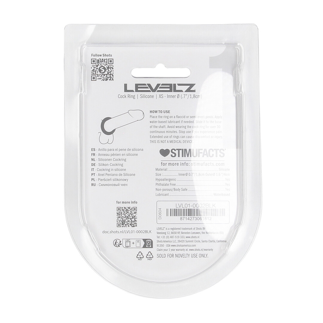 Massieve Siliconen Cockring XS Zwart – Comfort & Prestatie