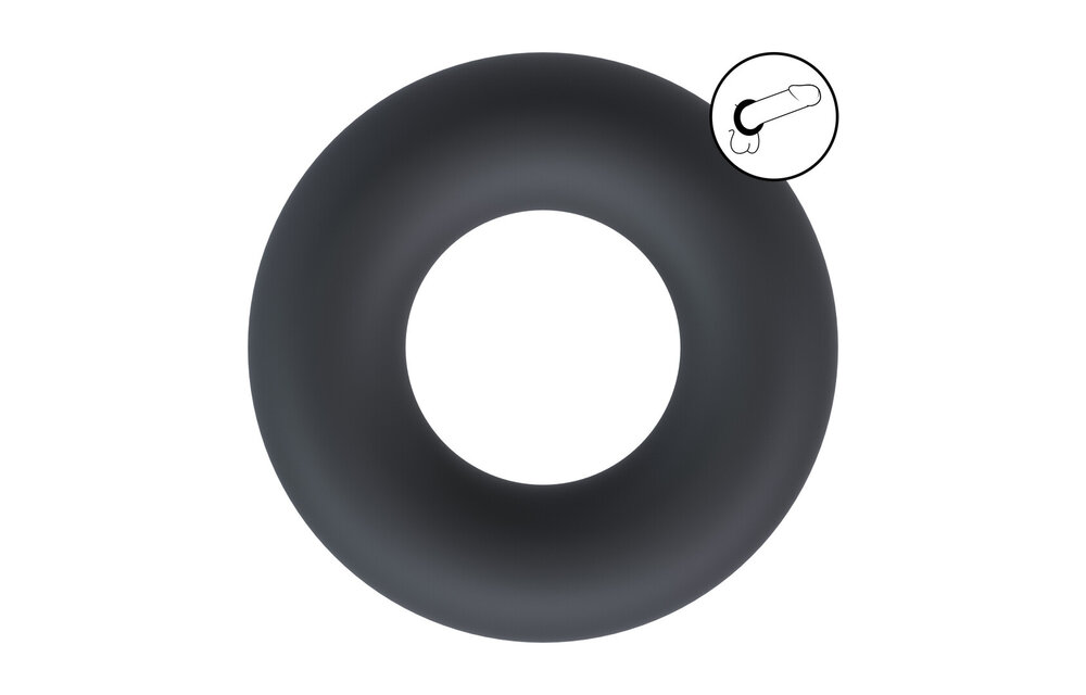 Liquid Silicone Cock Ring M Black – Comfort & Control