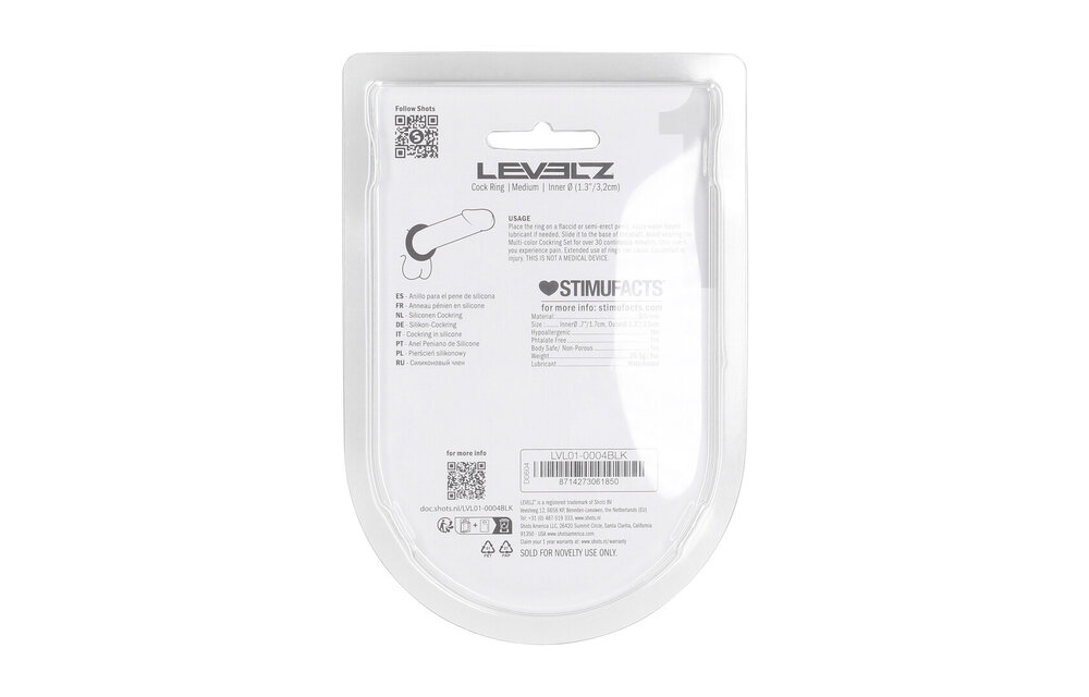 Vloeibare Siliconen Cockring M Zwart – Comfort & Controle