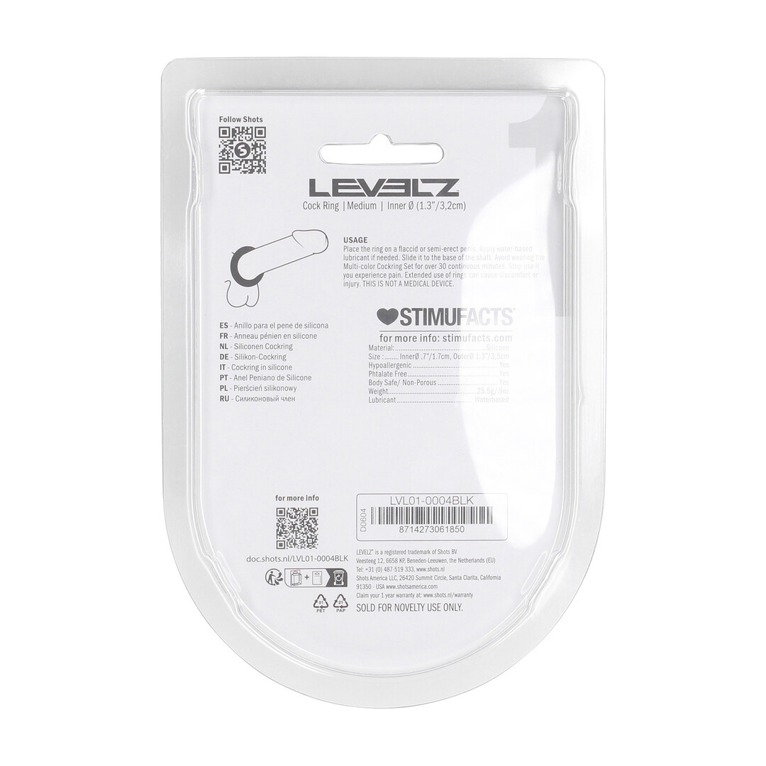 Vloeibare Siliconen Cockring M Zwart – Comfort & Controle