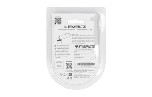 Classic Black Silicone Penis and Ball Ring with Grooves