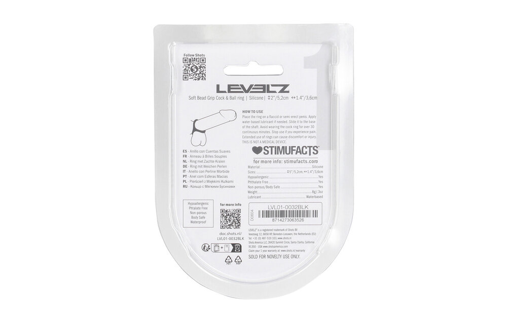 Soft Bead Grip Penis and Ball Ring