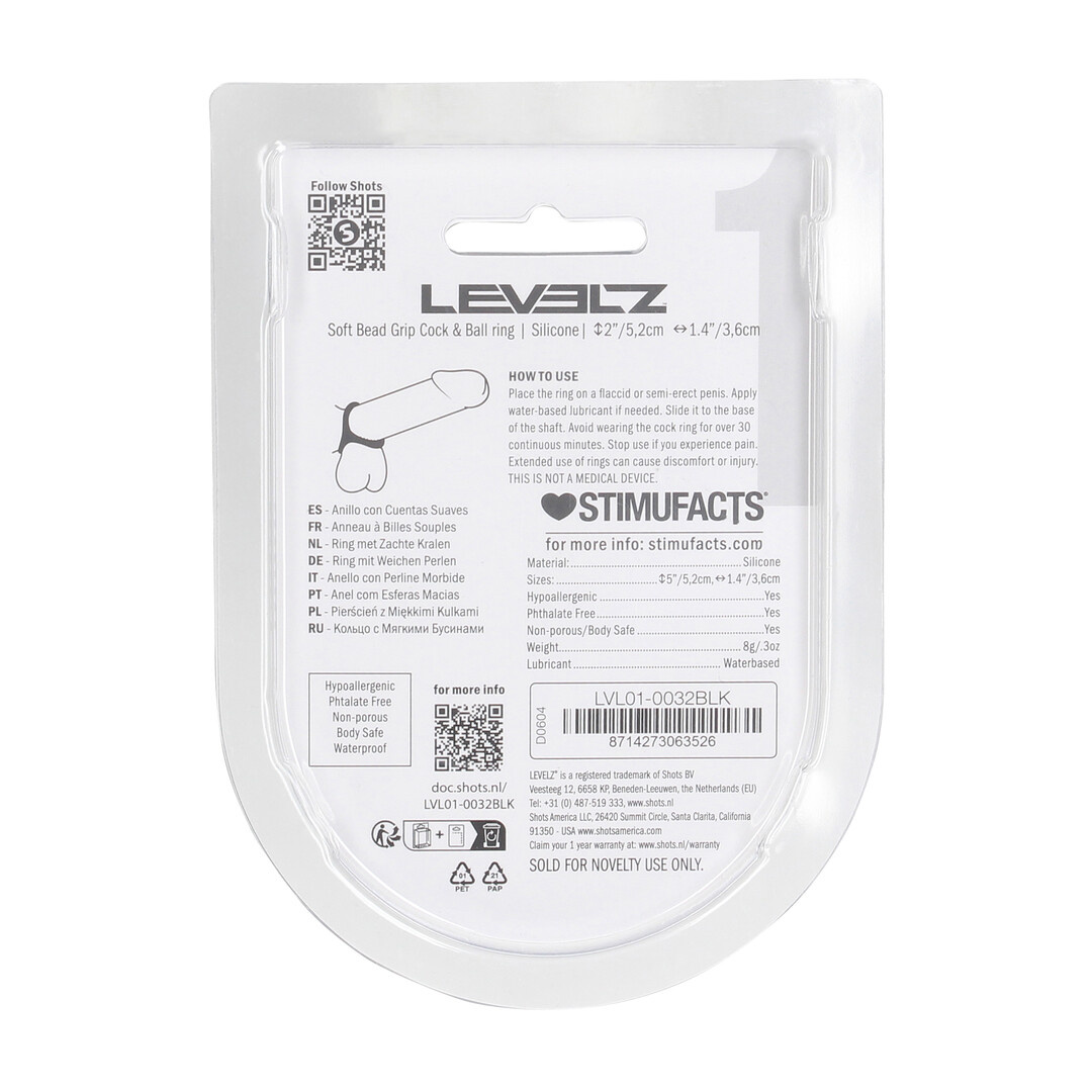 Weicher Bead Grip Penis- und Hodenring