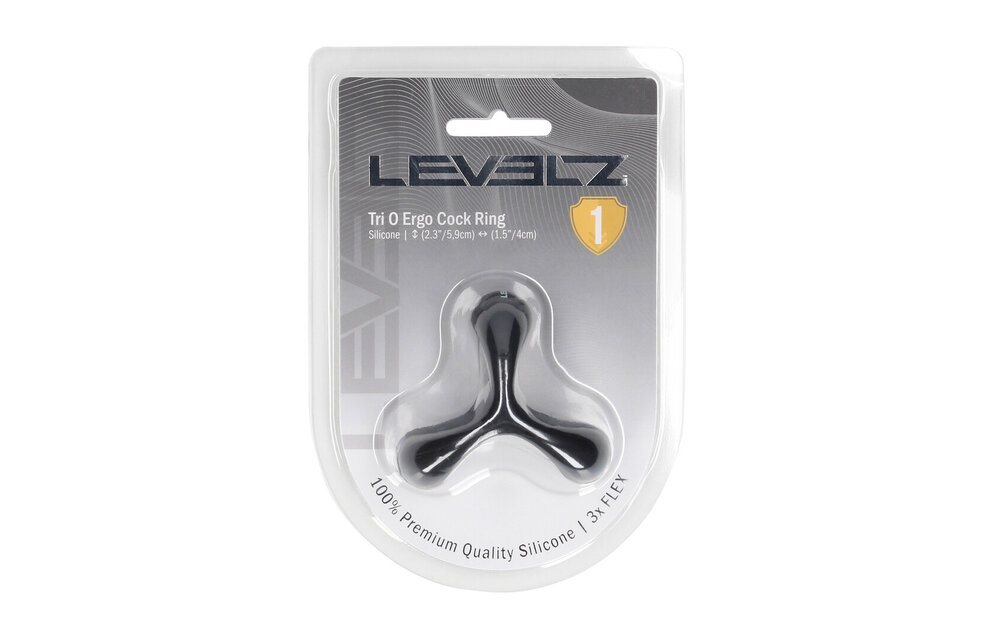 Tri O Ergo Silicone Cock Ring Black | Optimal Support & Comfort