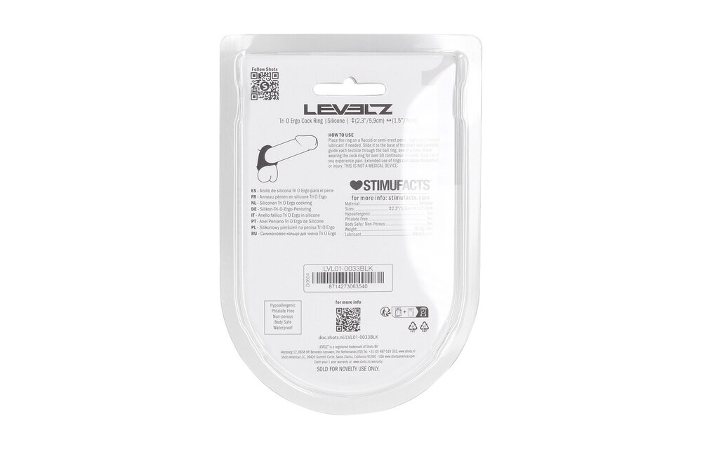 Tri O Ergo Silikon-Penisring Schwarz | Optimale Unterstützung & Komfort