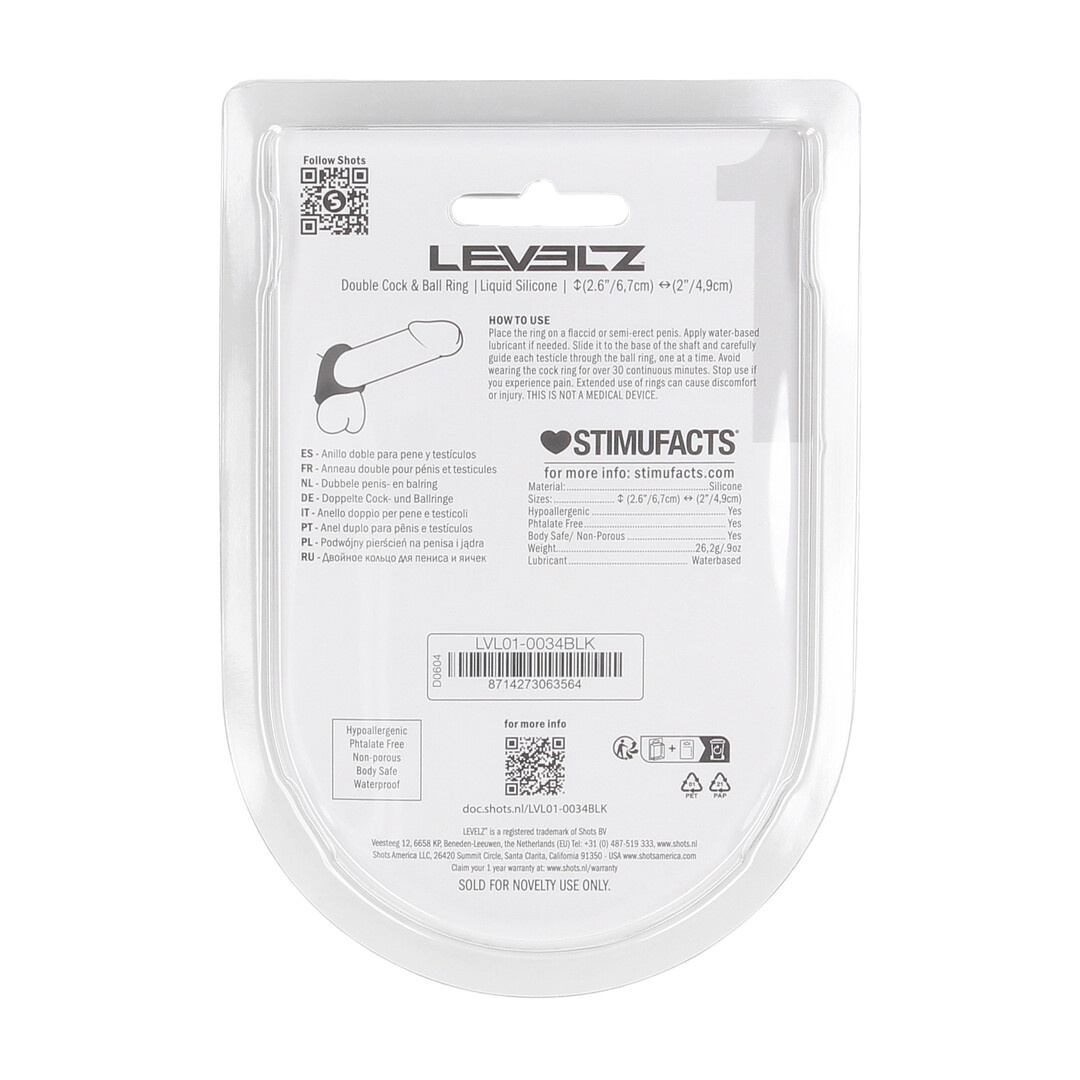 Doppelter Liquid Penis- und Hodenring