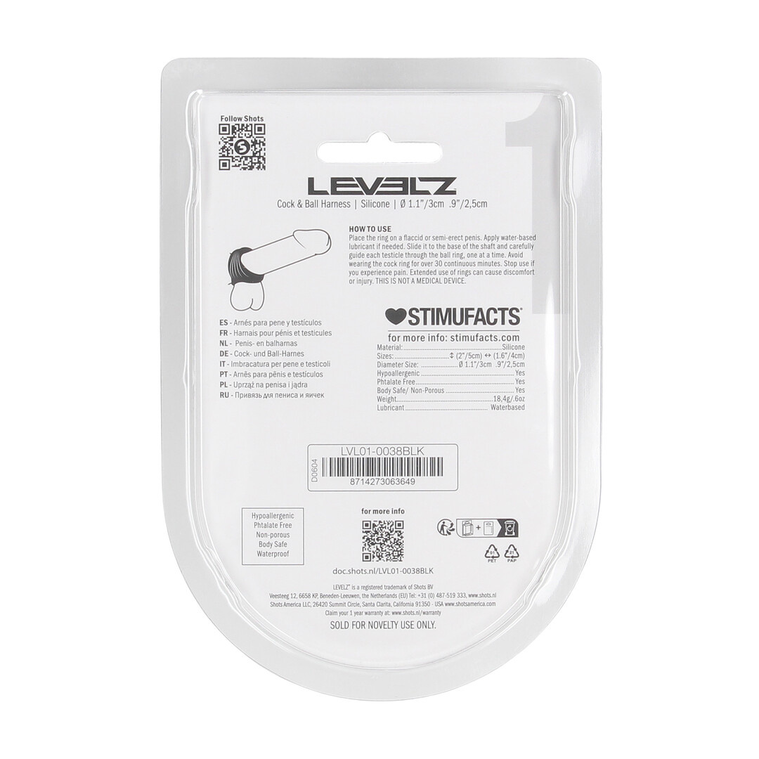 Silicone Cock and Ball Harness Black – Maximum Grip & Support