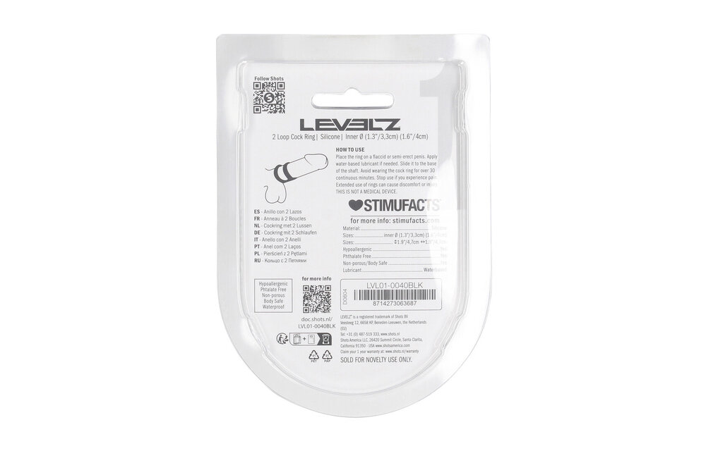 2 Loop Siliconen Cockring Zwart – Dubbele Grip & Controle