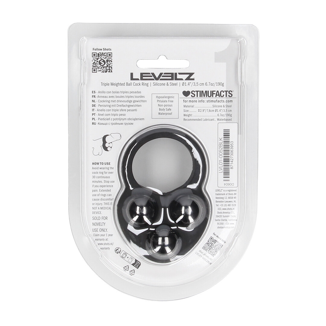 Triple Weighted Ball Cockring