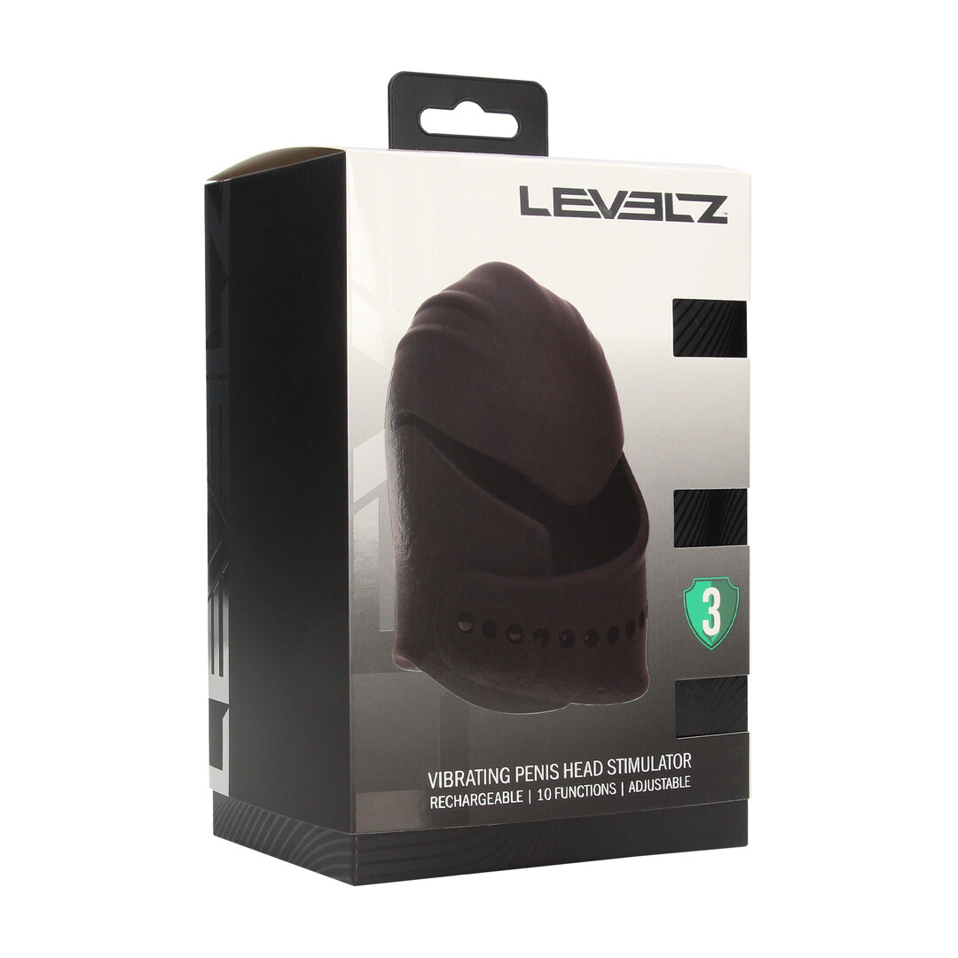 Adjustable Vibrating Silicone Penis Stimulator - Black