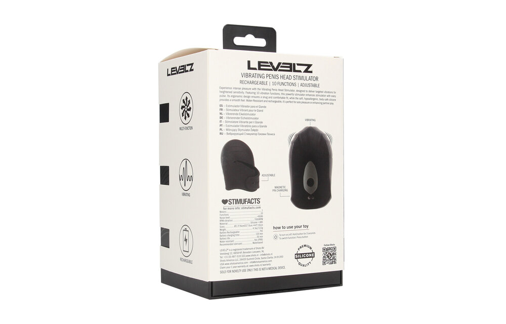 Adjustable Vibrating Silicone Penis Stimulator - Black