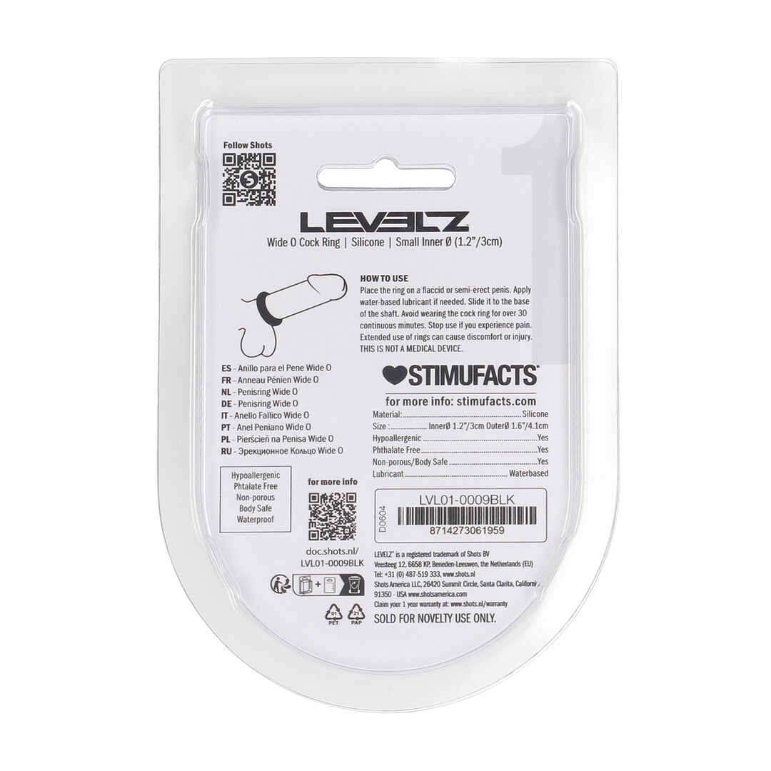 Brede O Silicone Cockring S zwart – Comfort & Prestatie