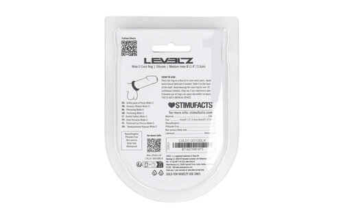 Wide O Silicone Cockring M – Comfort & Enhancement Black