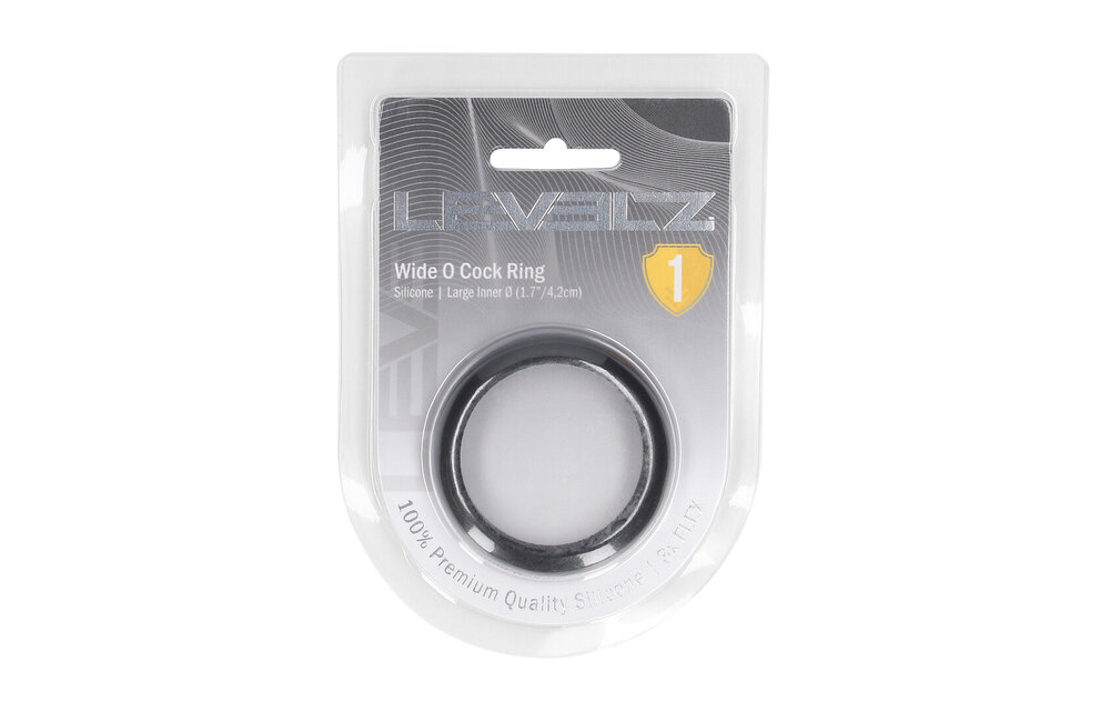 Brede O Siliconen Cockring L - Comfort & Kracht Zwart