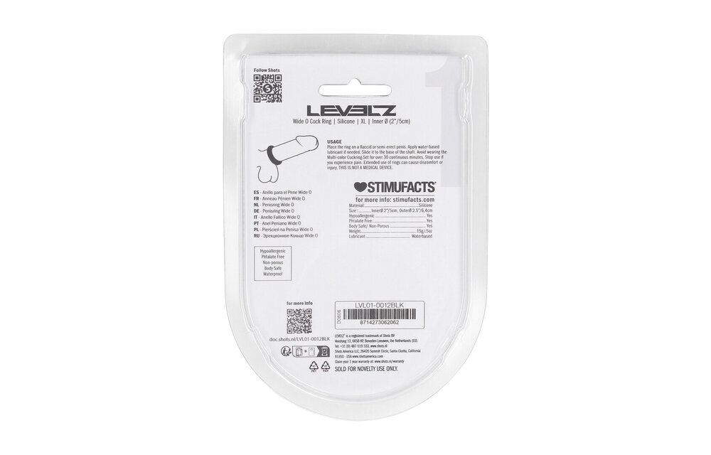 Brede O Siliconen Cockring XL - Comfort & Kracht Zwart