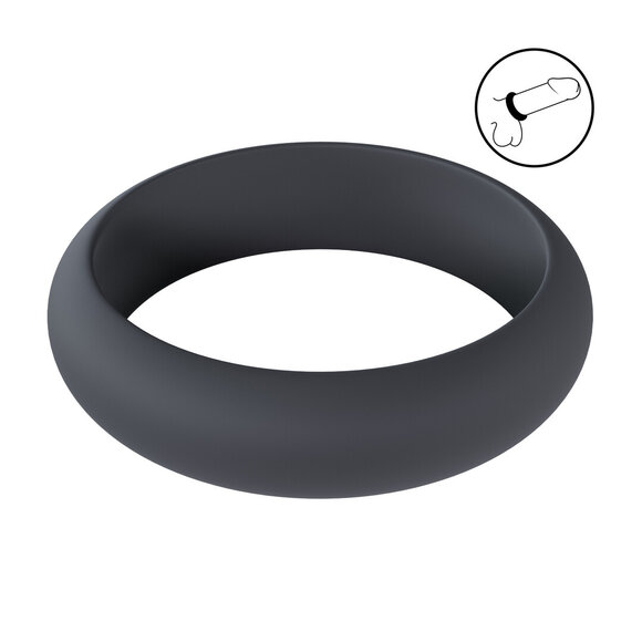 Wide O Silikon-Cockring XXL 55 mm Schwarz – Komfort & Kraft