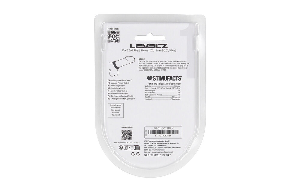 Wide O Silikon-Cockring XXL 55 mm Schwarz – Komfort & Kraft